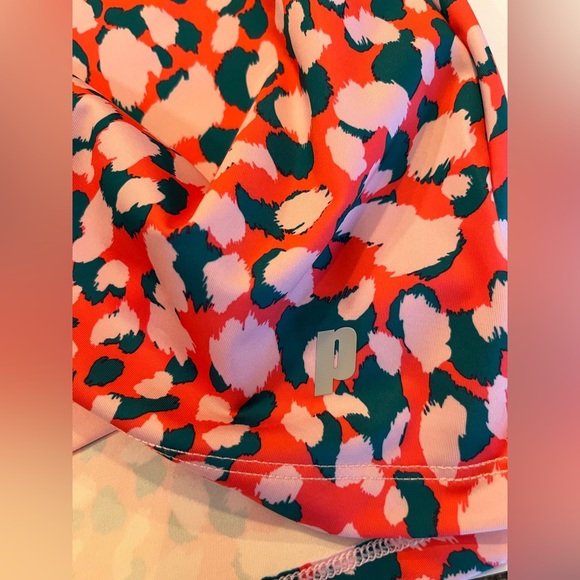 PRINCE SPORTS Skort Tennis Golf Blazing Cherry Leopard  Print Pink Grey Knit - Picture 6 of 10